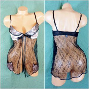 Victorias Secret 34D Fly Away Bustier Teddy Sheer